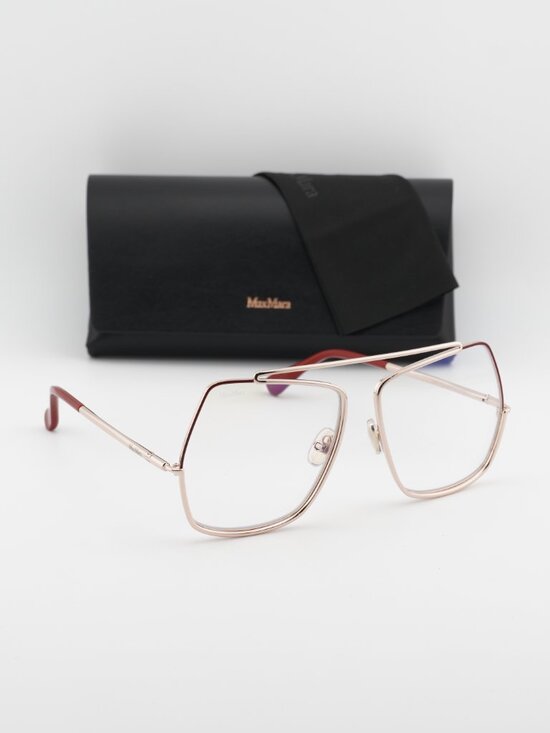 Max Mara MM5118-B 028 Square Eyeglasses - Rose Gold 58mm main image 4